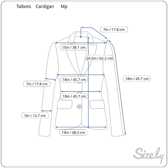 Talbots Navy Blue Button Down Cardigan, Size Mp - Picture 7 of 8